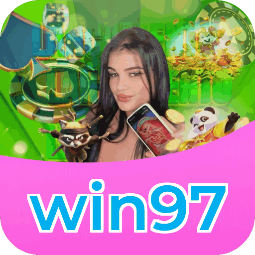 Catálogo slots win97 mostrando top jogos Gates Olympus Sweet Bonanza Fortune Tiger Big Bass volatilidade RTP